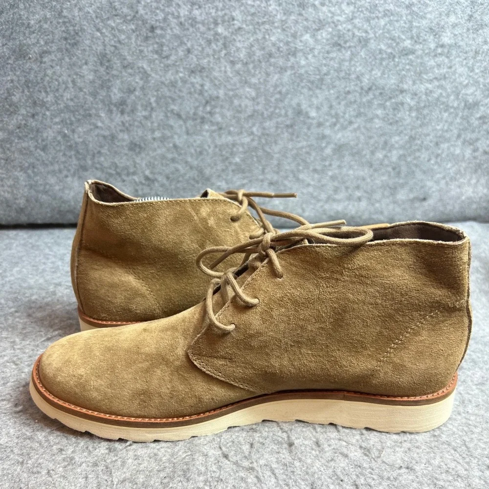 Vans Desert Chukka Tan Suede Mid Top Boots Mens Brown Wedge Sole Size 9.5